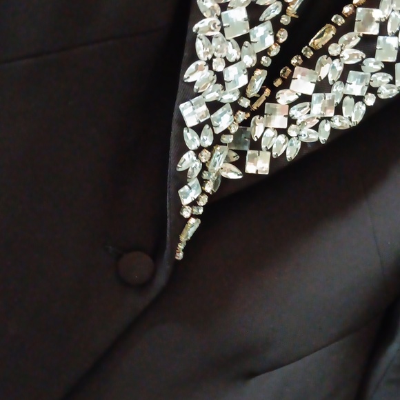 L'AGENCE new!CRYSTAL EMBELLISHED CHAMBERLAIN BLAZER..SIZE 6 - Picture 4 of 8